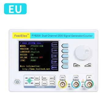 FeelElec FY6200-60M 60MHz Function Signal Generator 3.2" LCD Digital DDS Dual-channel Function/Arbitrary Waveform Generator
FeelElec FY6200-60M 60MHz Function Signal Generator 3.2" LCD Digital DDS Dual-channel Function/Arbitrary Waveform Generator