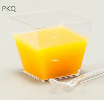 100pcs Wholesale Plastic Cake Box 200ml Mini Square Jelly Pudding Cup Party Kitchen Accessories Disposable Dessert Cup 
100pcs Wholesale Plastic Cake Box 200ml Mini Square Jelly Pudding Cup Party Kitchen Accessories Disposable Dessert Cup