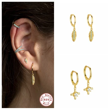 Genuine 925 Sterling Silver Jewerly Feather Drop Earring For Lovers' Woman Anniversary Wedding Huggies Dangle Charming Earring
Genuine 925 Sterling Silver Jewerly Feather Drop Earring For Lovers' Woman Anniversary Wedding Huggies Dangle Charming Earring