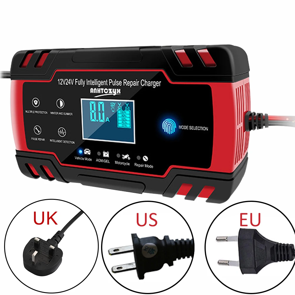 12V 8Amp/24V Full Automotive Smart Battery Charger/Maintainer ,with Digital LCD Display for Car, Truck, Motorcycle, Lawn Mower
12V 8Amp/24V Full Automotive Smart Battery Charger/Maintainer ,with Digital LCD Display for Car, Truck, Motorcycle, Lawn Mower