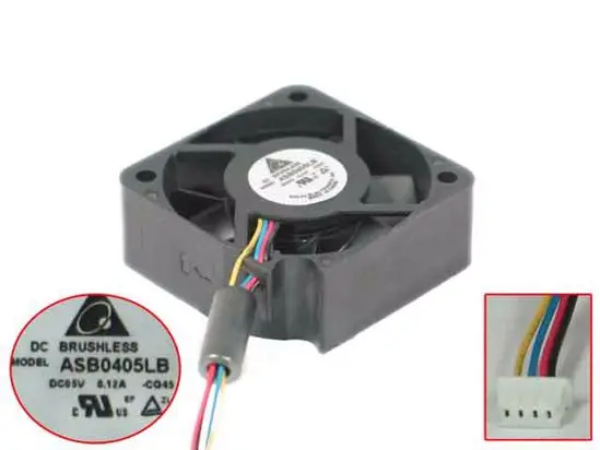 4-проводной вентилятор охлаждения сервера Delta Electronics ASB0405LB CQ45 DC 5 В 0.12A 40x40x15 мм
4-проводной вентилятор охлаждения сервера Delta Electronics ASB0405LB CQ45 DC 5 В 0.12A 40x40x15 мм