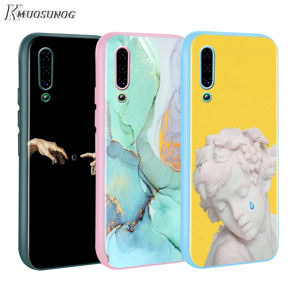 

Michelangelo Art Statue Baseus Candy Color Cover for Xiaomi Mi NOTE 10 9 8 Pro 9T SE A1 A2 A3 CC9 SE Lite F1 Phone Case