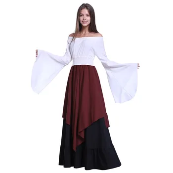 Medieval Oil cloth Long Maxi Woman's Retro Dress Renaissance Dresses Europe Gothic Ruffle Skirt Victorian Halloween Costumes
Medieval Oil cloth Long Maxi Woman's Retro Dress Renaissance Dresses Europe Gothic Ruffle Skirt Victorian Halloween Costumes