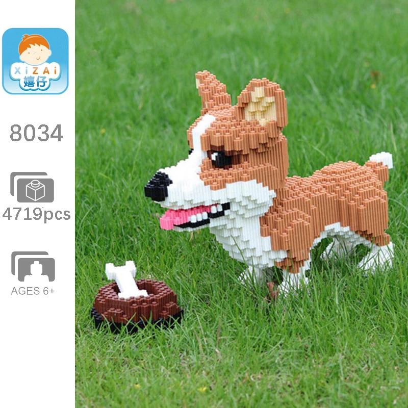 Xizai Cartoon Welsh Corging Dog Animal Pet 3D Model Building Blocks DIY Mini Micro Bricks Assembly Toy for Boy Gifts 30cm tall
Xizai Cartoon Welsh Corging Dog Animal Pet 3D Model Building Blocks DIY Mini Micro Bricks Assembly Toy for Boy Gifts 30cm tall