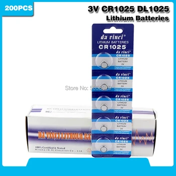 200pcs 3v Volt Lithium CR1025 Battery Button Cion Cell Battery Replacement High Energy Density For LED Lights Toys Watches
200pcs 3v Volt Lithium CR1025 Battery Button Cion Cell Battery Replacement High Energy Density For LED Lights Toys Watches