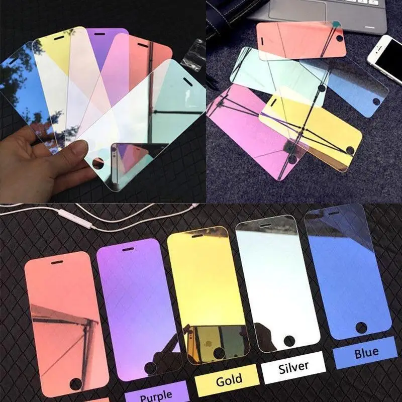 Luxury Colorful Mirror Plating Tempered glass For iPhone X XS XR 7 8plus screen protector cover Toughened Protective Guard Film
Luxury Colorful Mirror Plating Tempered glass For iPhone X XS XR 7 8plus screen protector cover Toughened Protective Guard Film