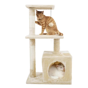 Cat Tree with Sisal-Covered Scratching Posts, Plush Perches, Hammock and Condo, Cat Tower Furniture - for Kittens, Cats and Pet 
Cat Tree with Sisal-Covered Scratching Posts, Plush Perches, Hammock and Condo, Cat Tower Furniture - for Kittens, Cats and Pet
