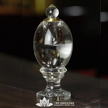 Thai style transparent stupa with copper cap, crystal decoration buddhist supplies 
Thai style transparent stupa with copper cap, crystal decoration buddhist supplies