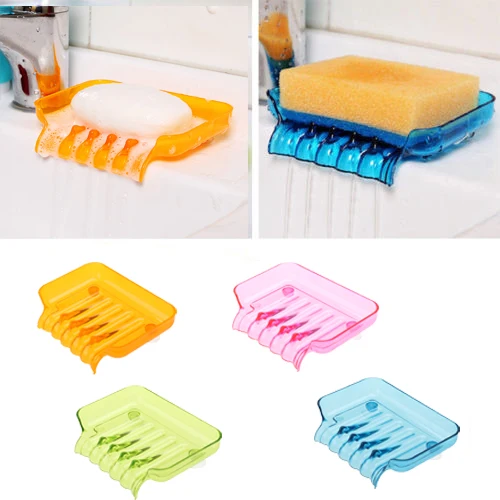 Bathroom Waterfall Soap Dish Clear Color Sponge Holder Storage Tray with Two Sucker (Green)
Bathroom Waterfall Soap Dish Clear Color Sponge Holder Storage Tray with Two Sucker (Green)