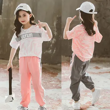 Girls Tracksuit Short Sleeve Graffiti T-shirt+casual Pants Two Piece Kids Clothes for 3-12years Teenage Summer Sports Uniform
Girls Tracksuit Short Sleeve Graffiti T-shirt+casual Pants Two Piece Kids Clothes for 3-12years Teenage Summer Sports Uniform