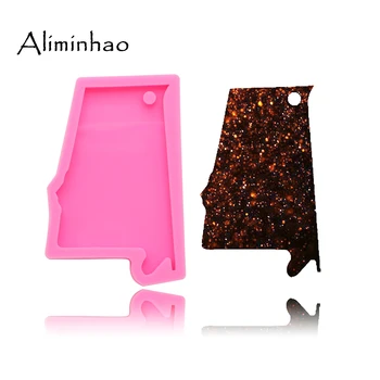 DY0200 Shiny Alabama State keychains mold Pendant Polymer Clay DIY Jewelry Making glitter epoxy Key Chain Silicone Resin mold 
DY0200 Shiny Alabama State keychains mold Pendant Polymer Clay DIY Jewelry Making glitter epoxy Key Chain Silicone Resin mold