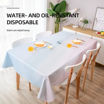 Gradient Pvc Tablecloth Waterproof Table Covers for Kitchen Dining Table Cloth Rectangular Easy Clean Coffe Table Bedroom Desk
Gradient Pvc Tablecloth Waterproof Table Covers for Kitchen Dining Table Cloth Rectangular Easy Clean Coffe Table Bedroom Desk