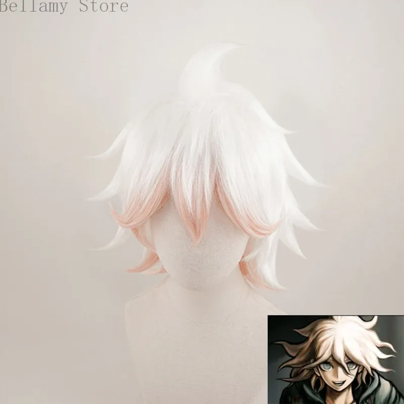 Anime Danganronpa Komaeda Nagito Cosplay hairwear short White Wig+Wig Cap 
Anime Danganronpa Komaeda Nagito Cosplay hairwear short White Wig+Wig Cap
