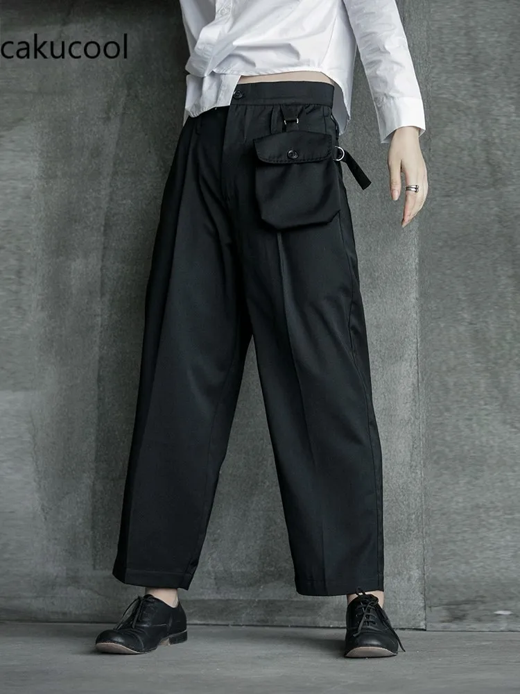 Cakucool 2019 autumn dark wind neutral pocket straight simple casual suit pants women
Cakucool 2019 autumn dark wind neutral pocket straight simple casual suit pants women
