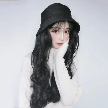 XIYUE High Temperature Resistant Fiber Synthetic Fisherman Hat Big Wave Long Wig Fashion Girl Seamless Link Multicolor Optional
XIYUE High Temperature Resistant Fiber Synthetic Fisherman Hat Big Wave Long Wig Fashion Girl Seamless Link Multicolor Optional