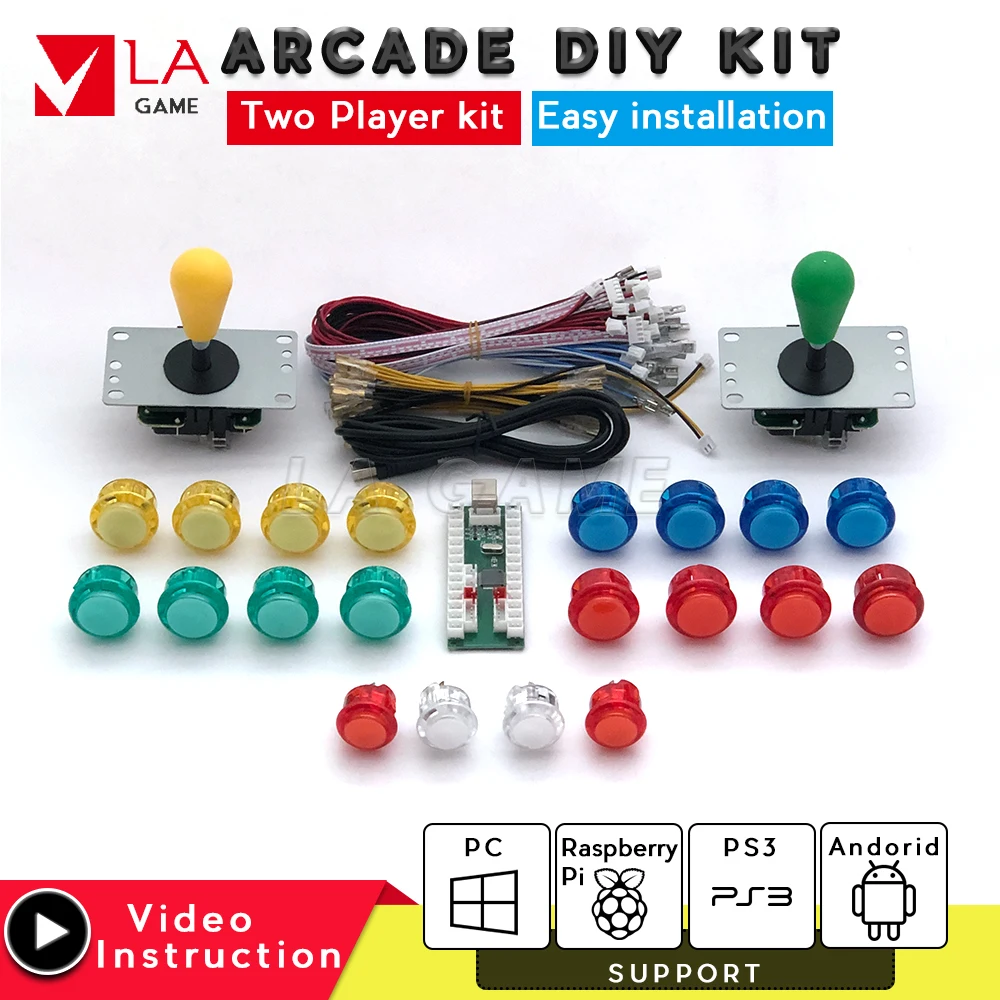 diy kit 2 player controle arcade usb encoder to PC Rasberry PI joystick usb sanwa button arcade cabinet snk capcom pacman arcade
diy kit 2 player controle arcade usb encoder to PC Rasberry PI joystick usb sanwa button arcade cabinet snk capcom pacman arcade