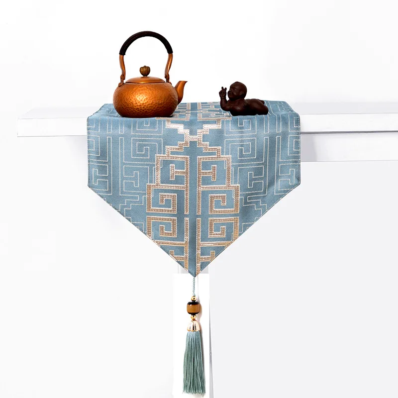 Blue Jacquard Table Runner New Chinese Style Tassles Polyester Table Flag Decorative Table Cover Dining Table Shoe Cabinet
Blue Jacquard Table Runner New Chinese Style Tassles Polyester Table Flag Decorative Table Cover Dining Table Shoe Cabinet