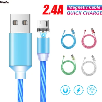 Magnetic Flowing Light LED Cable Micro USB Type C Fast Charging USB-C Magnet Data Cord For IPhone Android Mobile Phone Charger
Magnetic Flowing Light LED Cable Micro USB Type C Fast Charging USB-C Magnet Data Cord For IPhone Android Mobile Phone Charger