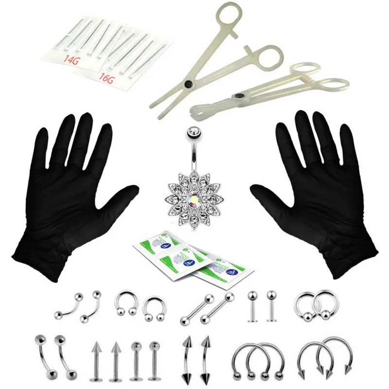 14G 16G More Combo Perforation Tool Set bi ding Earrings Belly Button Ring chun ding stainless steel earrings set gothic
14G 16G More Combo Perforation Tool Set bi ding Earrings Belly Button Ring chun ding stainless steel earrings set gothic