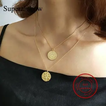 SUPERAINBOW 925 Sterling Silver Baroque Embossed Coin Pendant Choker Necklace for Women Constellation Necklace Gifts SR-N111
SUPERAINBOW 925 Sterling Silver Baroque Embossed Coin Pendant Choker Necklace for Women Constellation Necklace Gifts SR-N111