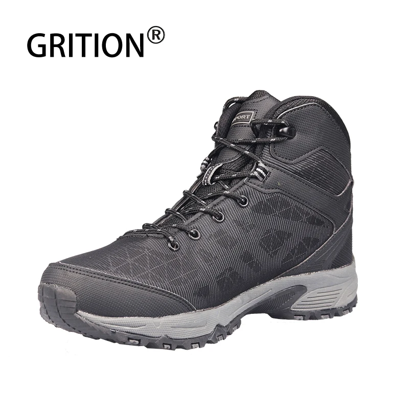 

GRITION Men Work Safety Shoes Military Boots Breathable Male Outdoor Treking Timber Land Hiking Mountain Boots Big Size 2019 New
