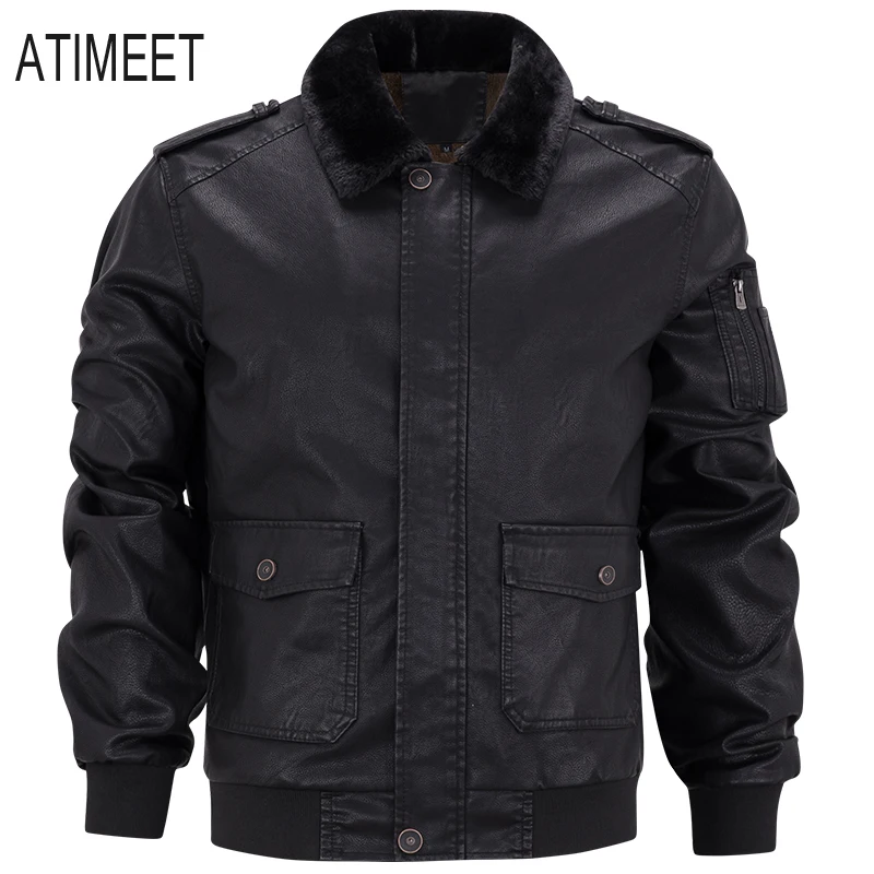 Mens Leather Jackets Autumn And Winter Motorcycle Zipper Pockets Male PU Coats Biker Faux Leather Fashion Outerwear
Mens Leather Jackets Autumn And Winter Motorcycle Zipper Pockets Male PU Coats Biker Faux Leather Fashion Outerwear