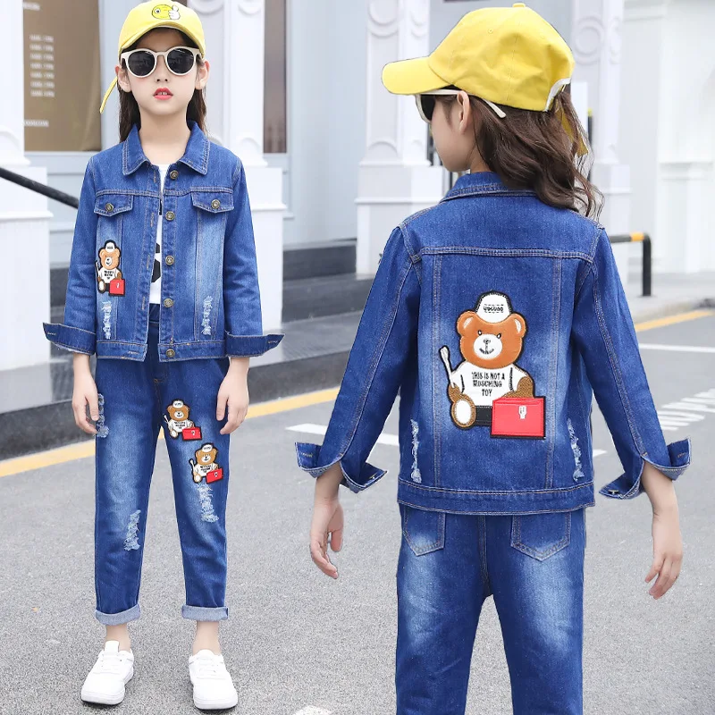 Girls Spring Clothing 2019 New Style Fashion Denim Suit Children's Network Red Spring And Autumn Two-Piece Set Big Boy Fashion C
Girls Spring Clothing 2019 New Style Fashion Denim Suit Children's Network Red Spring And Autumn Two-Piece Set Big Boy Fashion C