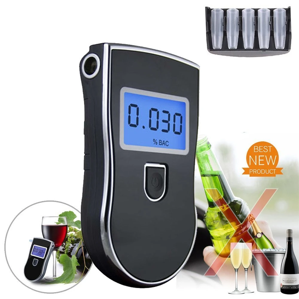 

2023 NEW AT-818 Professional Police Digital Breath Alcohol Tester Breathalyzer Analyzer Detector Practical AT818