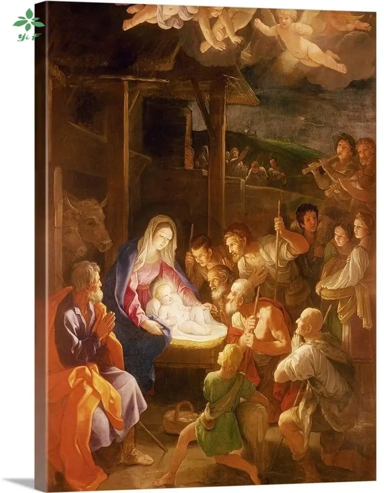 Ночь Рождества 1640, картина маслом на холсте, украшение для стен, Религиозное искусство
Ночь Рождества 1640, картина маслом на холсте, украшение для стен, Религиозное искусство