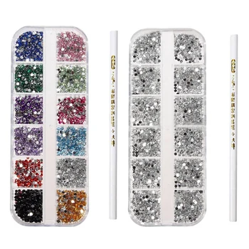 6000Pcs 3D Acrylic 2Mm Rhinestones Gems Studs Nail Art Decoration Kit + Pen - 300Pcs White & 3000Pcs Mix Colors 
6000Pcs 3D Acrylic 2Mm Rhinestones Gems Studs Nail Art Decoration Kit + Pen - 300Pcs White & 3000Pcs Mix Colors