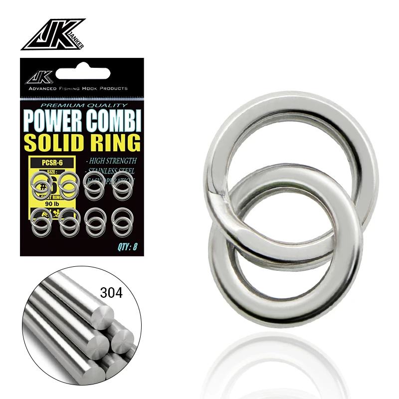 JK 55-200LB Power Combi Stainless Steel Fishing Split Rings Lure Solid Ring Loop For Blank Crank Bait Tool Kit Metal Key Holder
JK 55-200LB Power Combi Stainless Steel Fishing Split Rings Lure Solid Ring Loop For Blank Crank Bait Tool Kit Metal Key Holder