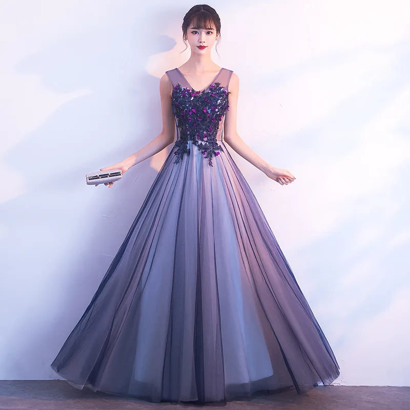 New Purple Net yarn Long Dress Sexy V-Neck Pleat Maxi Party Birthday Dress Women Sleeveless Slim A-line Dress A232
New Purple Net yarn Long Dress Sexy V-Neck Pleat Maxi Party Birthday Dress Women Sleeveless Slim A-line Dress A232