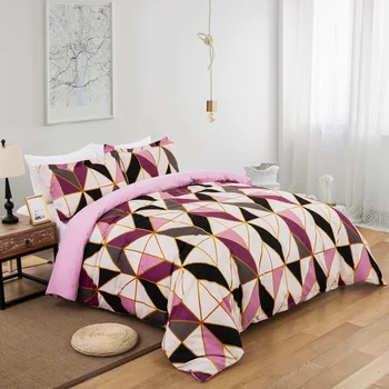Pink Euro Bedding Set Geometric Patterns High Quality King Comforter Set Queen King Size Quilt Set for Girls
Pink Euro Bedding Set Geometric Patterns High Quality King Comforter Set Queen King Size Quilt Set for Girls