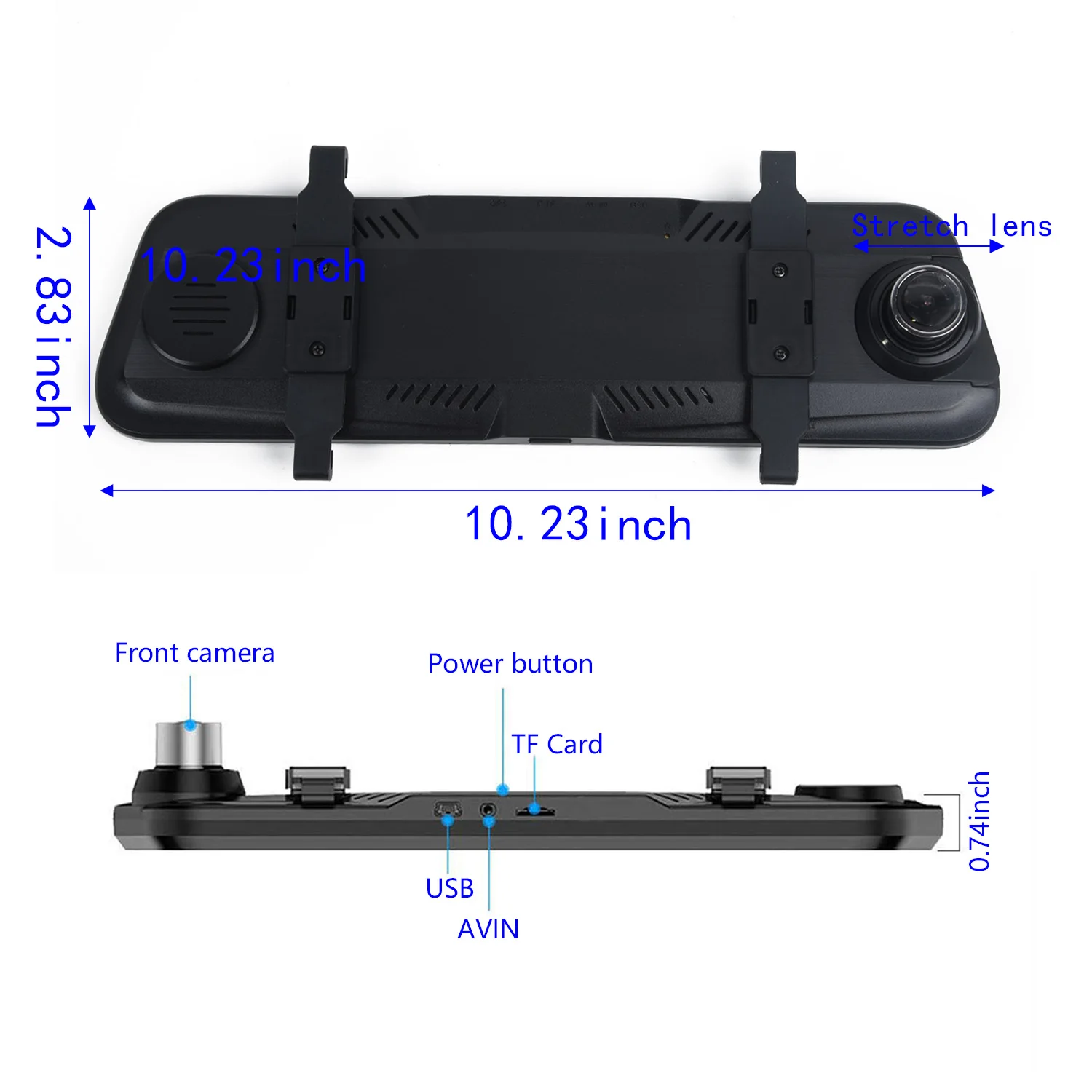10 inch Touch Screen Car DVR Rear View Mirror Dash Cam Full HD 1080P Dual Lens Wide field of vision, easy to use
10 inch Touch Screen Car DVR Rear View Mirror Dash Cam Full HD 1080P Dual Lens Wide field of vision, easy to use