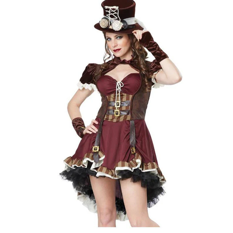 Фото Женский пиратский костюм женская одежда для взрослых в стиле стимпанк Пиратская