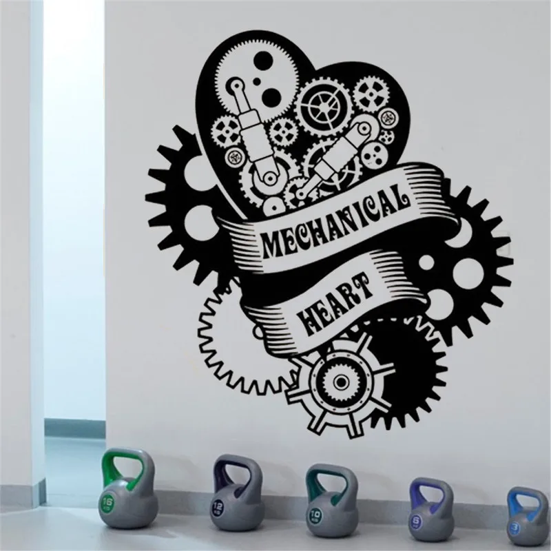 Steampunk Vinyl wall Decal Mechanical Heart Engine Garage Wall Sticker car repair removable wal art mural HJ1104
Steampunk Vinyl wall Decal Mechanical Heart Engine Garage Wall Sticker car repair removable wal art mural HJ1104