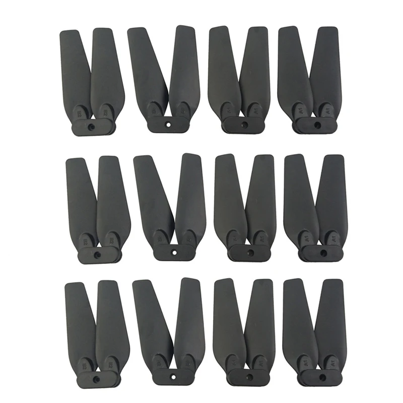 

12PCS E58 RC Quadcopter Foldable Propeller Blade Spare Parts Suit for E58 S168 JY019 RC Drone Helicopter Blade Accessory Black