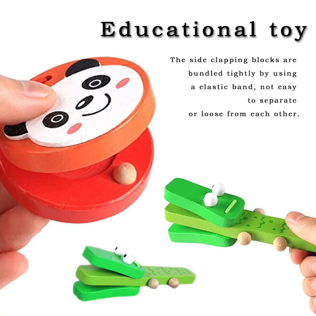 1Pc Cute Wooden Cartoon Animal Castanet Early Educational Musical Instrument Toy Kid
1Pc Cute Wooden Cartoon Animal Castanet Early Educational Musical Instrument Toy Kid