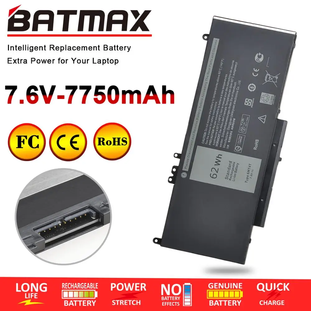 Аккумулятор Batmax 7,6 в 62 Втч 6MT4T для ноутбука Dell Latitude E5470 E5570 15,6 "M3510 TXF9M 79VRK 07V69Y 7V69Y
Аккумулятор Batmax 7,6 в 62 Втч 6MT4T для ноутбука Dell Latitude E5470 E5570 15,6 "M3510 TXF9M 79VRK 07V69Y 7V69Y