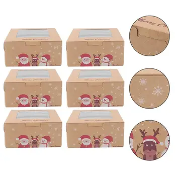 Christmas Cupcake Box 6Pcs Cupcake Container Windowed Cupcake Boxes Cupcake Box Case Xmas Supply for Party Xmas Gift
Christmas Cupcake Box 6Pcs Cupcake Container Windowed Cupcake Boxes Cupcake Box Case Xmas Supply for Party Xmas Gift