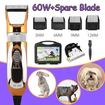 60W Pet Dog Hair Trimmer Animal Grooming Clippers Cat Cutters Rabbit Shaver Horse Grooming Electric Hair Trimmer Cutting Machine
60W Pet Dog Hair Trimmer Animal Grooming Clippers Cat Cutters Rabbit Shaver Horse Grooming Electric Hair Trimmer Cutting Machine