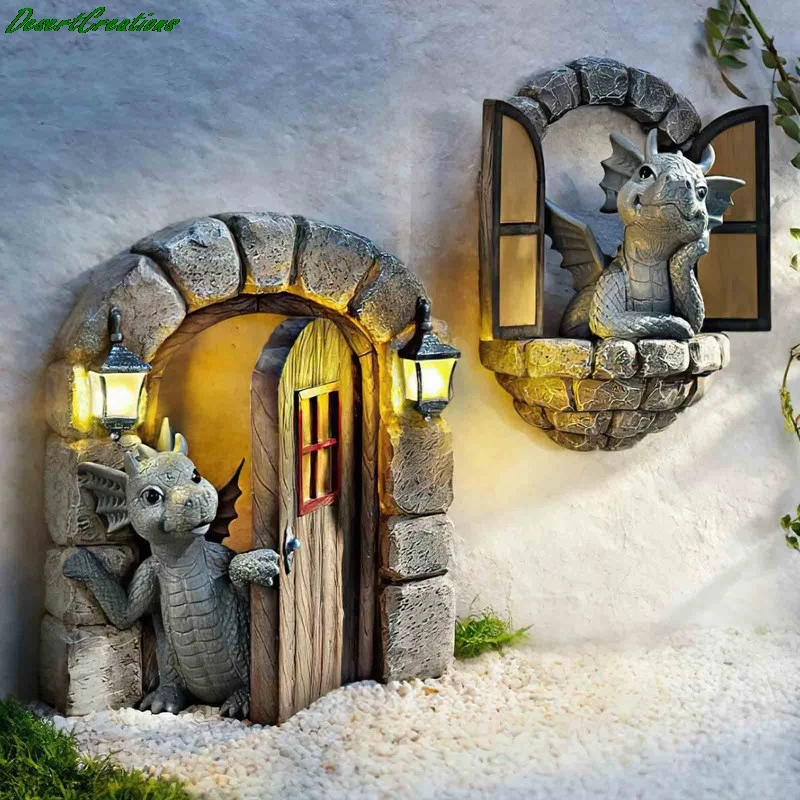 Dragon Statue Solar Garden Decoration Dragon Open The Door Window Figure Sculpture Home Outdoor Garden Decoration
Dragon Statue Solar Garden Decoration Dragon Open The Door Window Figure Sculpture Home Outdoor Garden Decoration