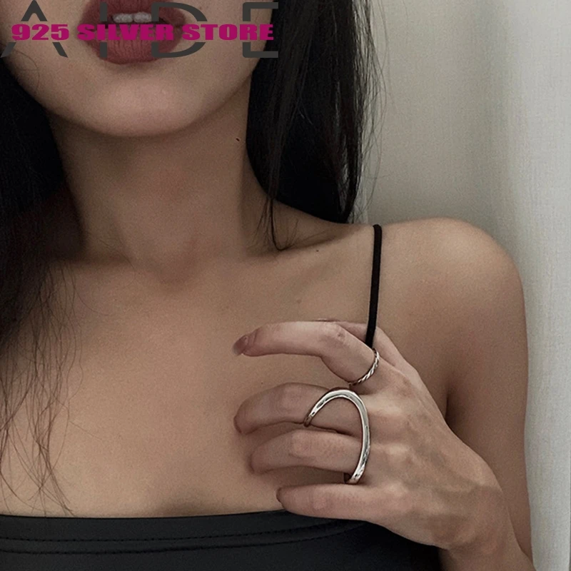 Aide 925 Sterling Silver Irregular Geometric Personality Open Rings Minimalist Ring for Women Party Jewelry 2020 New
Aide 925 Sterling Silver Irregular Geometric Personality Open Rings Minimalist Ring for Women Party Jewelry 2020 New