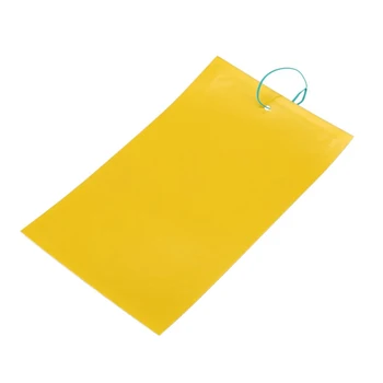 

10x Yellow Sticky Glue Flying Pest Insect Papers Traps Catchers Bug Size:25x15cm