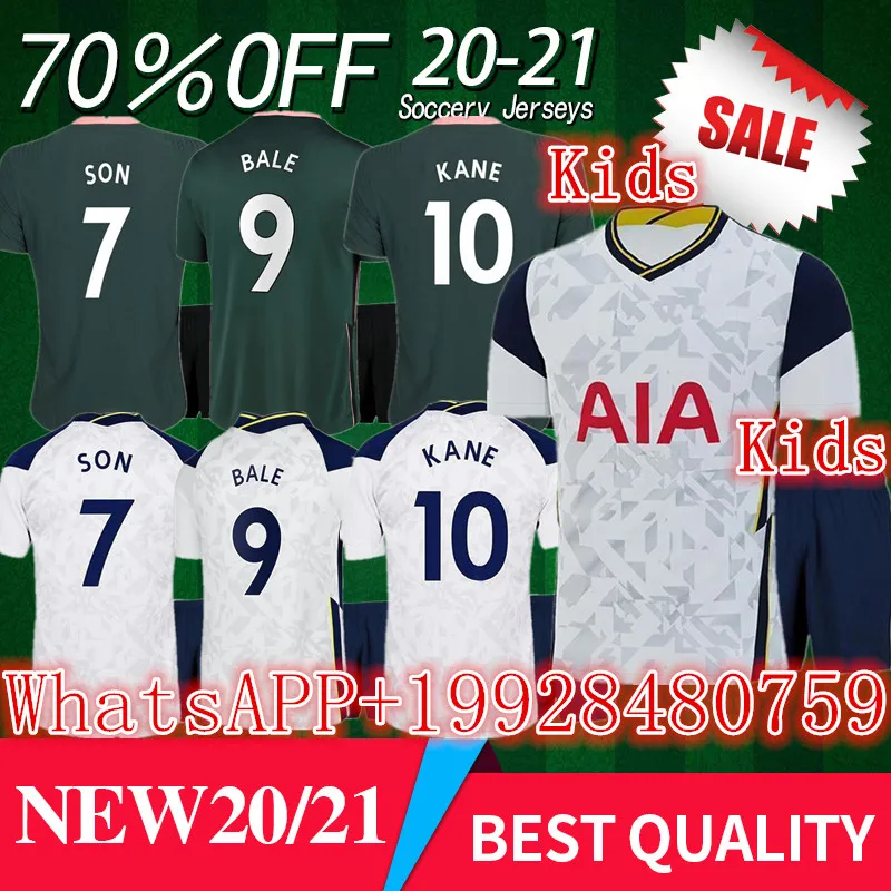 

Kids Kit 2020 TottenhamES Home Soccer Jersey SON BALE KANE LAMELA LUCAS BERGWIJN DELE NDOMBELE 20/21 Tottenham Child Away Shirt