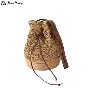 Hollow Out Drawstring Women Shoulder Messenger Bags Female Handmade Woven Casual Straw Bags Ladies Rattan Beach Bags Handbags
Hollow Out Drawstring Women Shoulder Messenger Bags Female Handmade Woven Casual Straw Bags Ladies Rattan Beach Bags Handbags
