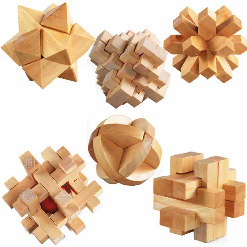 Kong Ming Lock Traditional Chinese Toys 3D Wooden Interlocking Burr Bamboo Puzzles Intellective Game Toy For Adults Kids
Kong Ming Lock Traditional Chinese Toys 3D Wooden Interlocking Burr Bamboo Puzzles Intellective Game Toy For Adults Kids