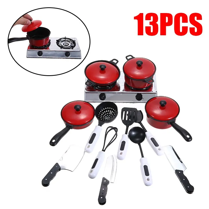 13pcs Mini Kitchen Cookware Pot Pan Soup Pot Kids Pretend Play Cook Toy Simulation Cooking Utensils Toys Set
13pcs Mini Kitchen Cookware Pot Pan Soup Pot Kids Pretend Play Cook Toy Simulation Cooking Utensils Toys Set