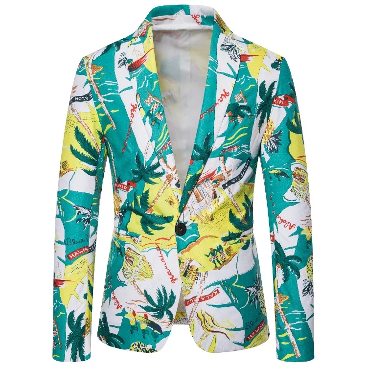 2019 Hawaii tropical amorous feelings suit coconut palm printing one-button suits
2019 Hawaii tropical amorous feelings suit coconut palm printing one-button suits