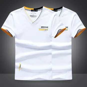 2020 new men's short sleeve t-shirt men's summer white fashion brand V-neck embroidery T-shirt half sleeve top men's fashion 
2020 new men's short sleeve t-shirt men's summer white fashion brand V-neck embroidery T-shirt half sleeve top men's fashion